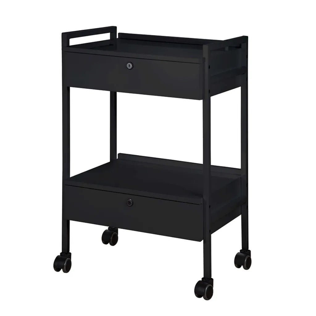 2 Shelf Med Spa Esthetician Cart with 2 Locking Drawers (1019) - Image 11