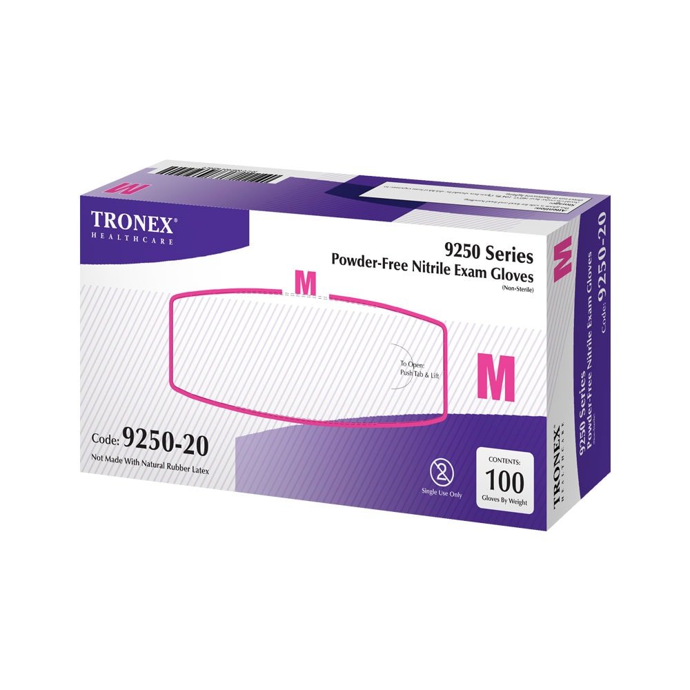 Medical Exam Gloves Blue Nitrile - Image 3