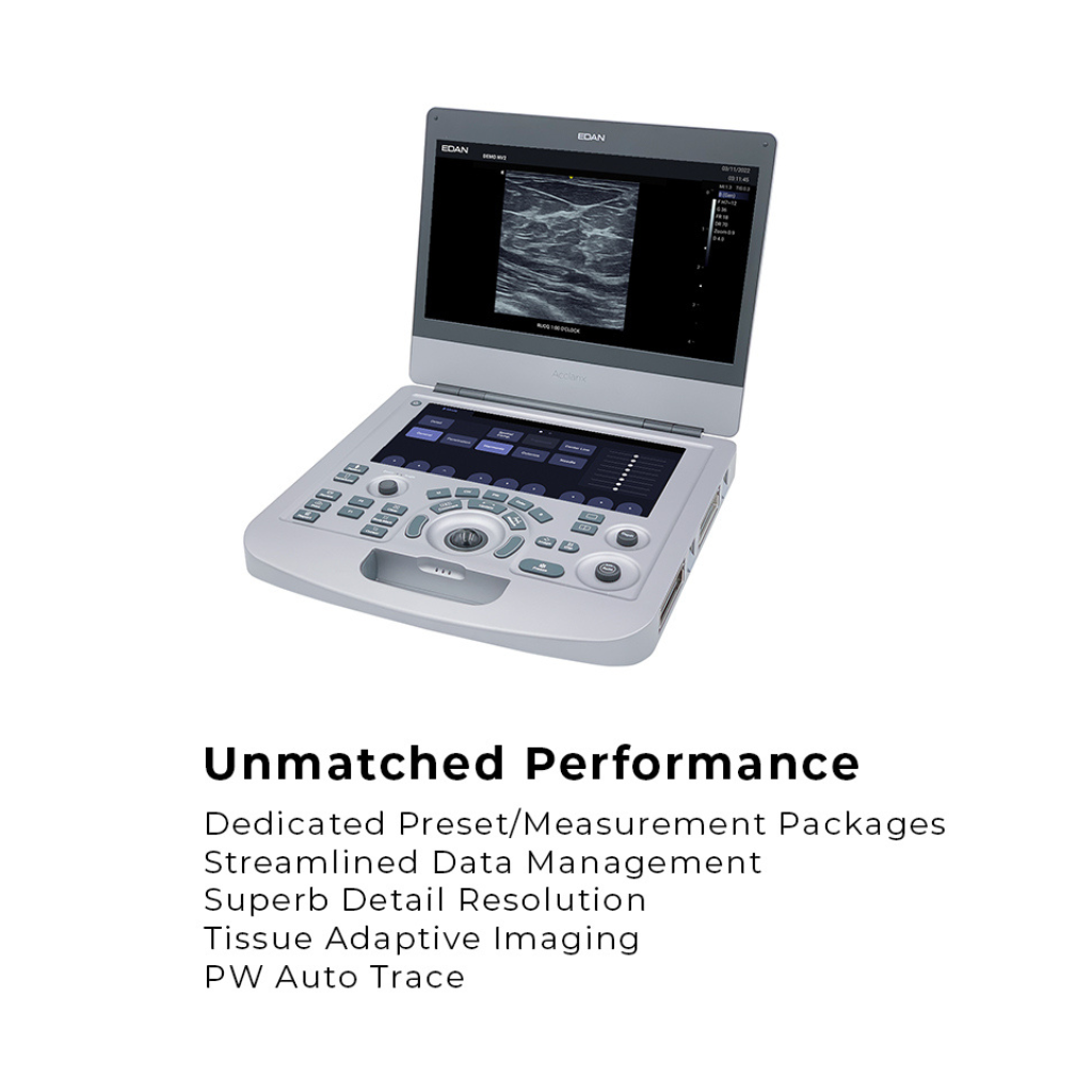 Edan Acclarix AX3 Compact Color Doppler Ultrasound System - Image 3