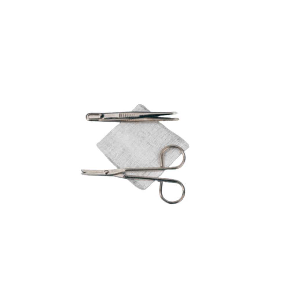 Busse Suture Removal Kit, Metal Forceps, 4", Sterile