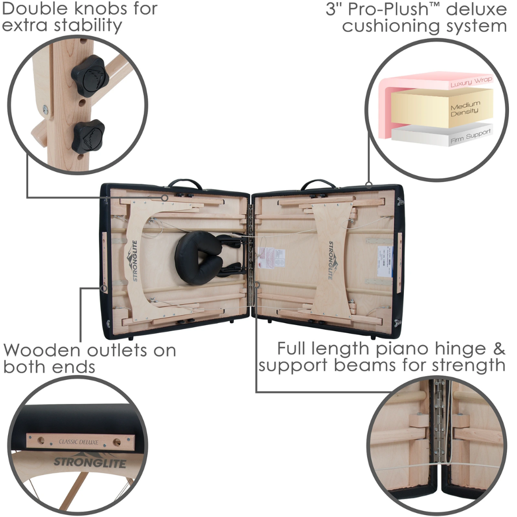 Earthlite Stronglite Classic Deluxe Portable Massage Table Package - Image 11