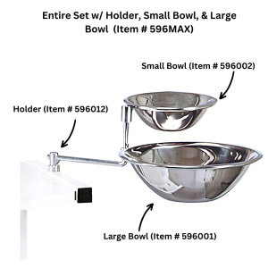 Double Bowl Holder Complete Set for Equipro Trolleys (596MAX)