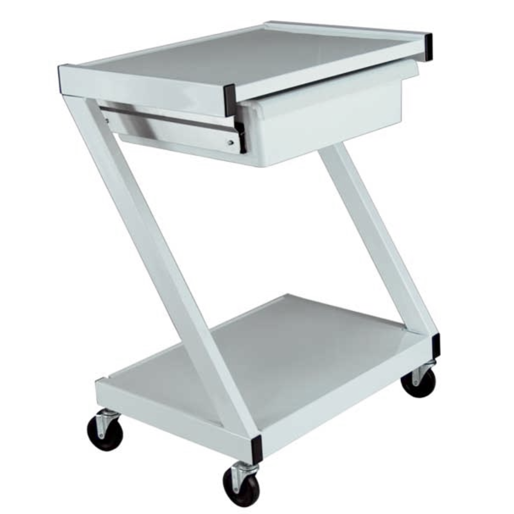 Ideal Products Steel 2 shelf Esthetician Cart with Drawer (Z99)