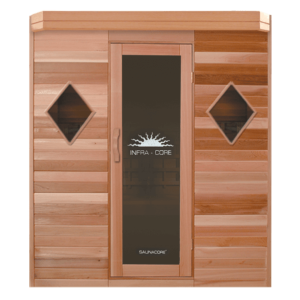 Saunacore Infra-Core Premium Dual Series Diamond Windows & Cedar Front