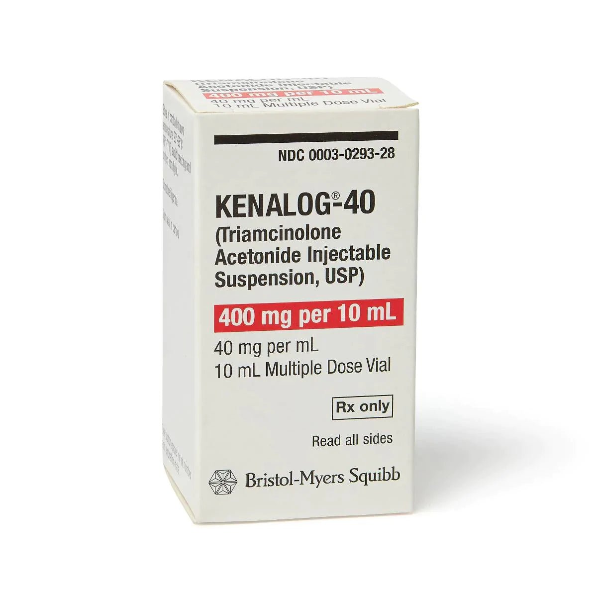 Kenalog 40 10mL Triamcinolone Acetonide 40 mg / mL Injection Multiple Dose Vial # 00003-0293-28