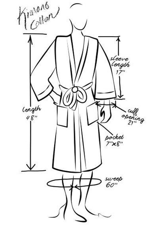 Robe, Waffle Weave Kimono Basic - Image 6