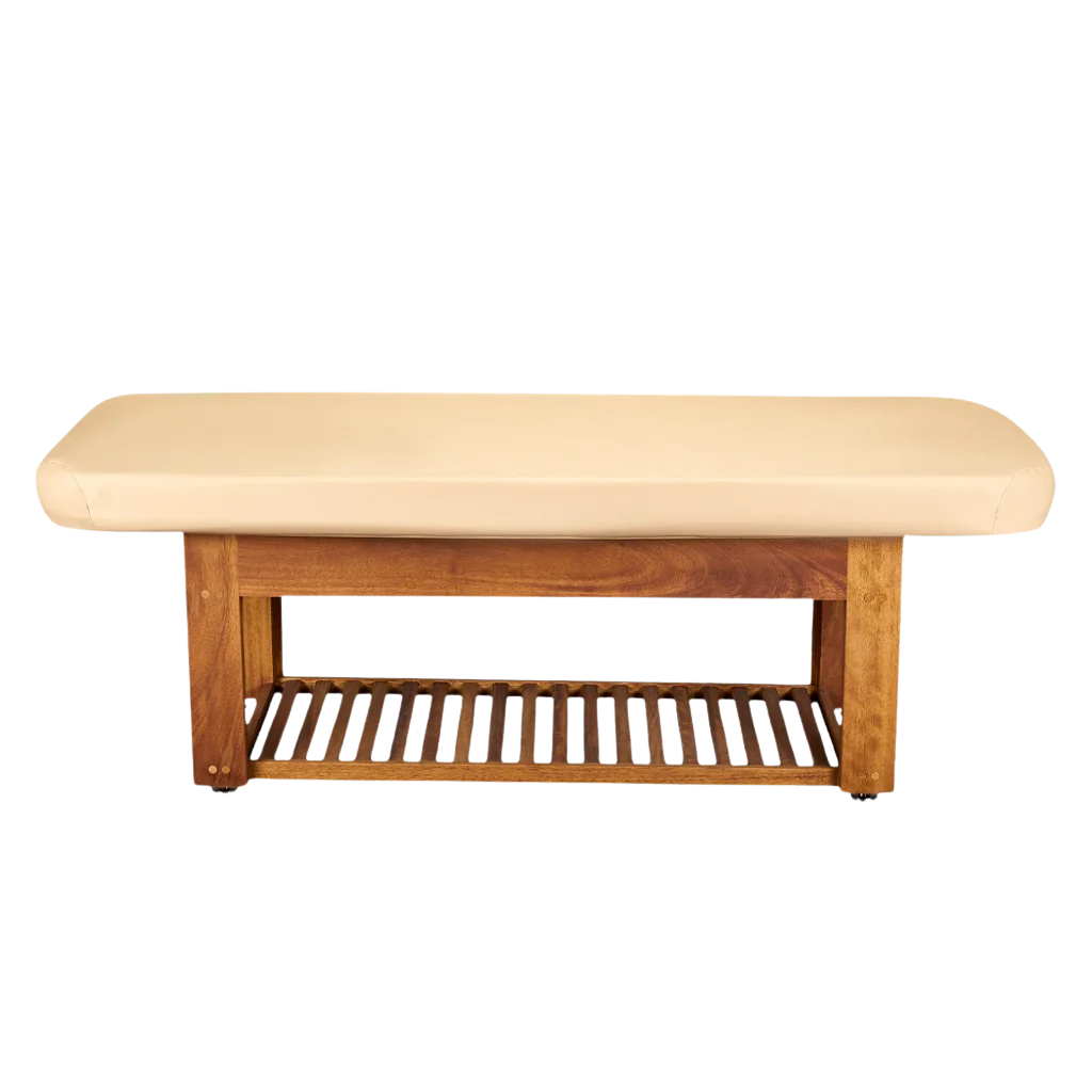 LEC Napa La Mer Spa and Salon Table with Teak Base - Image 2