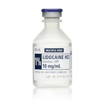 Lidocaine (Xylocaine) 1%, 10mg/mL, 50mL