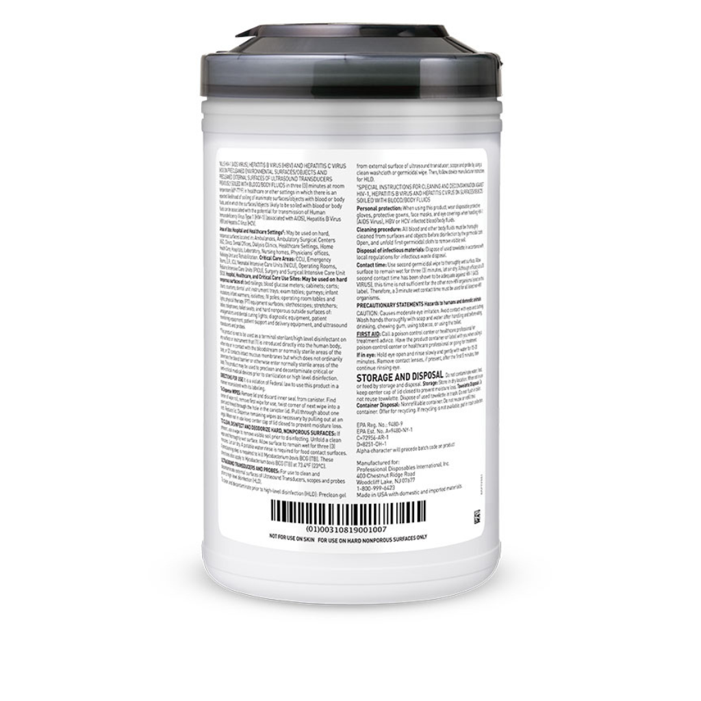 AF3 Germicidal Disposable Wipe, X-Large, 7½" x 15", Alcohol-Free, 75/canister, 6 can/cs - Image 2