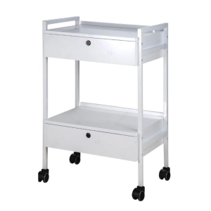 2 Shelf Med Spa Esthetician Cart with 2 Locking Drawers (1019)