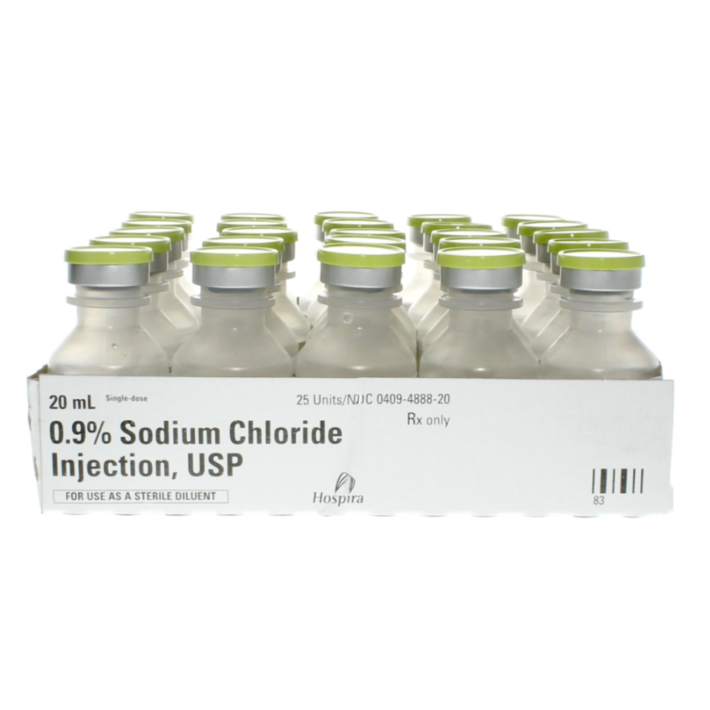 Sodium Chloride, Preservative Free 0.9%, Single Dose (10, 20, or 50 ML ) (25 EA/Tray) - Image 2