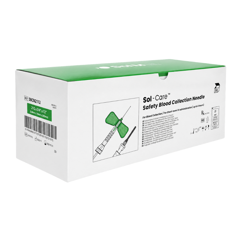 Sol-Care Safety Blood Collection Butterfly Needle - Image 2