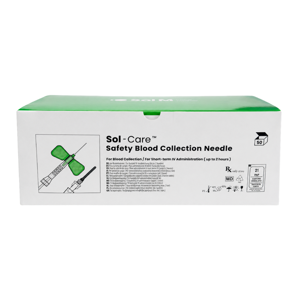 Sol-Care Safety Blood Collection Butterfly Needle - Image 3