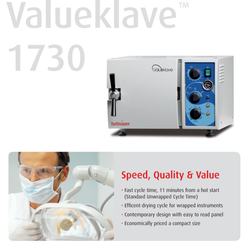 Tuttnauer Valueklave 1730 Autoclave Sterilizer (NEW) - Image 3