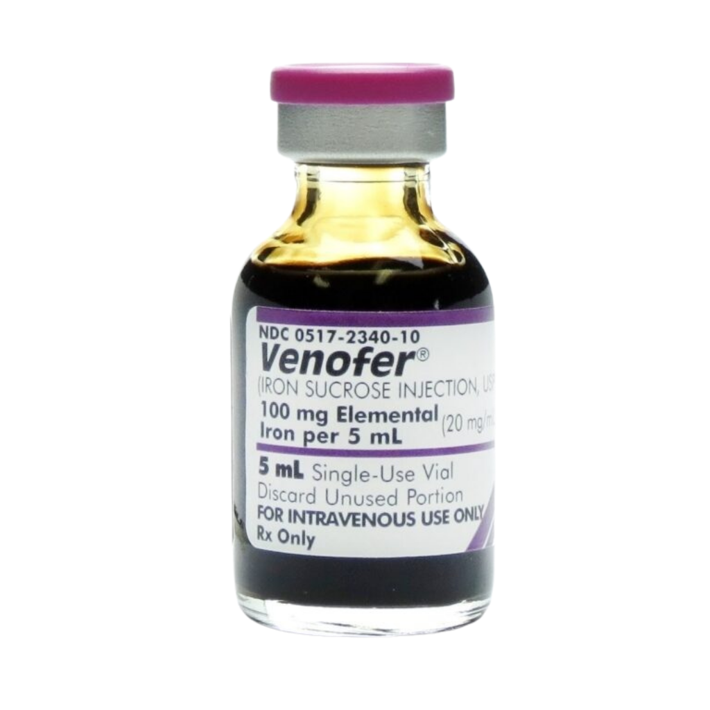 Venofer (Iron Sucrose) Injection, USP 20 mg/mL, 5 mL Single-Dose Vial (00517-2340-10)