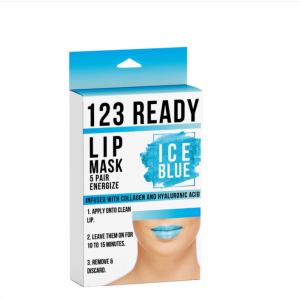 ZAQ 123 Ready Ice Blue Energize Gel Lip Patches 5 Pieces