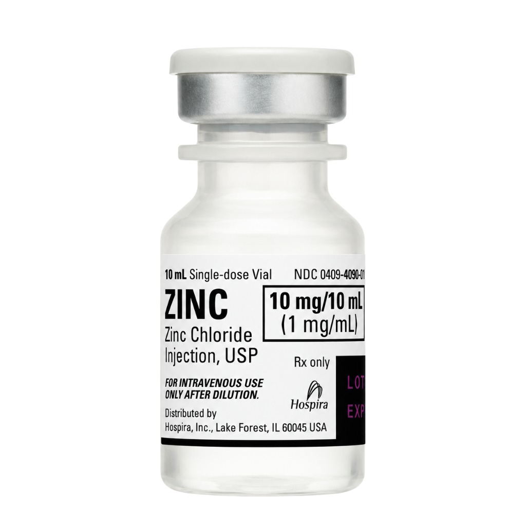 Zinc Chloride Injection, USP 1 mg/mL, 10 mL Single-Dose Vial (00409-4090-01)