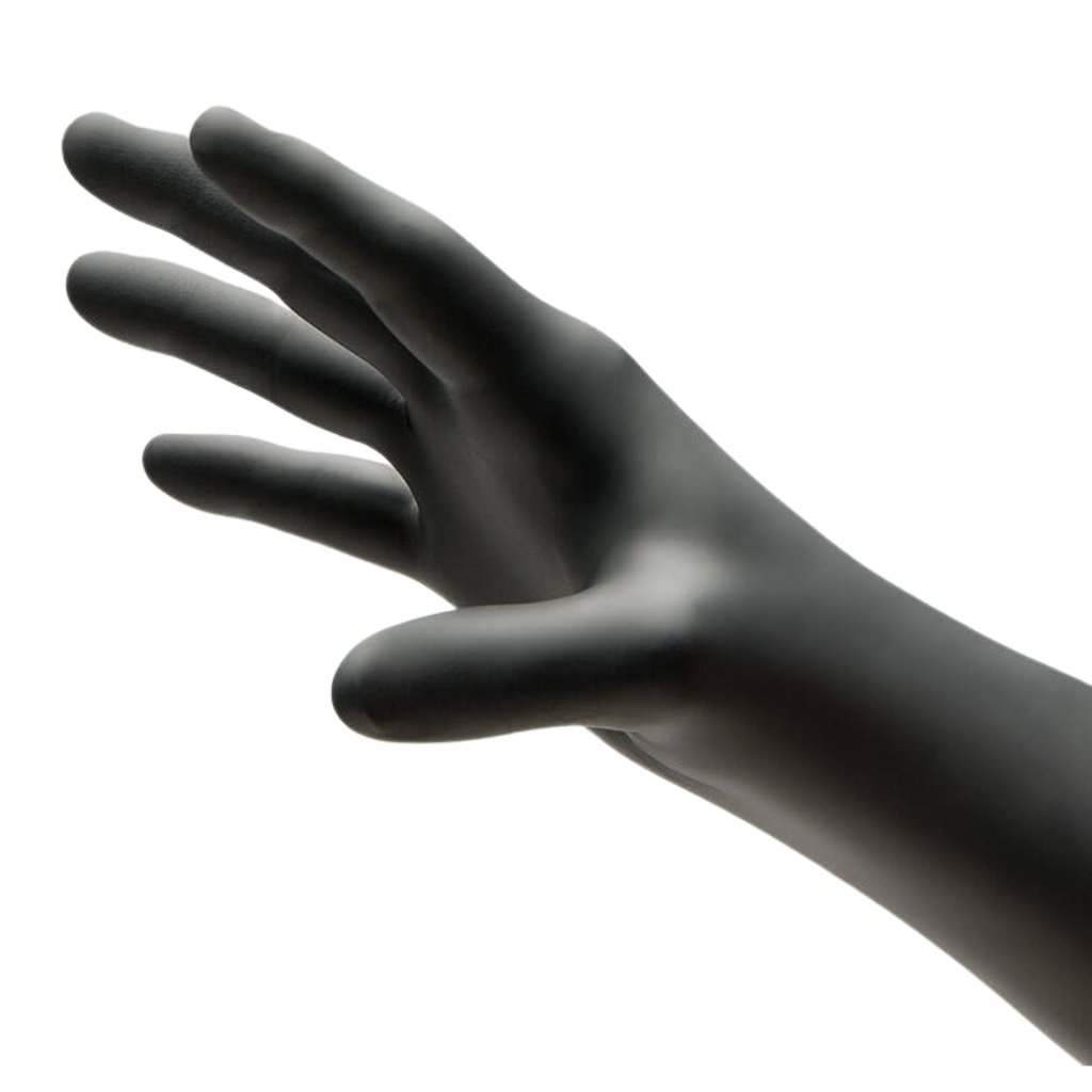 Black Exam Gloves Nitrile - Image 2