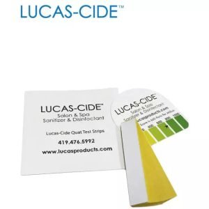 Lucas-Cide Salon and Spa disinfectant quat test strips (15) (9030)